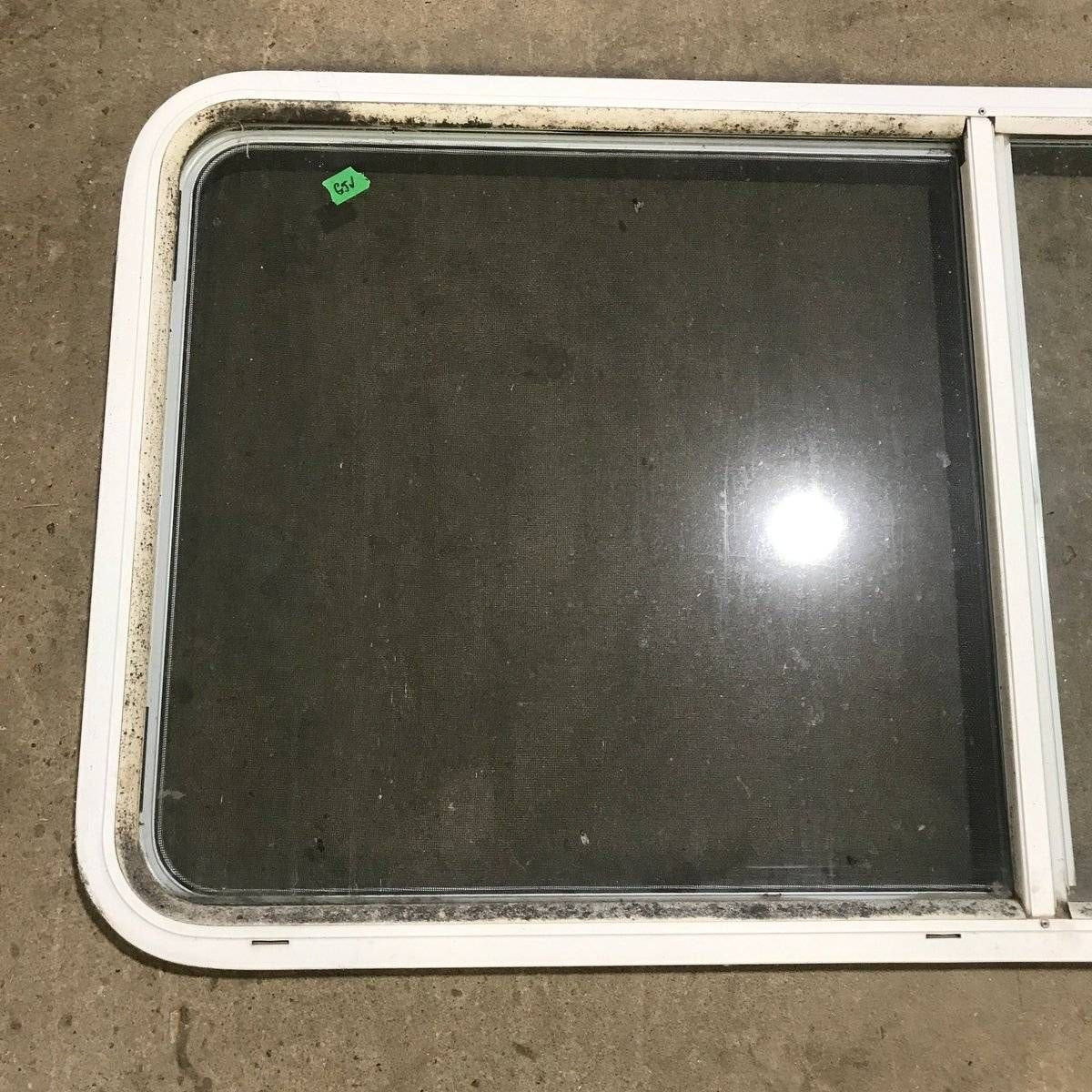 Used White Radius Opening Window - 54.5 X 25.5 X 1.875