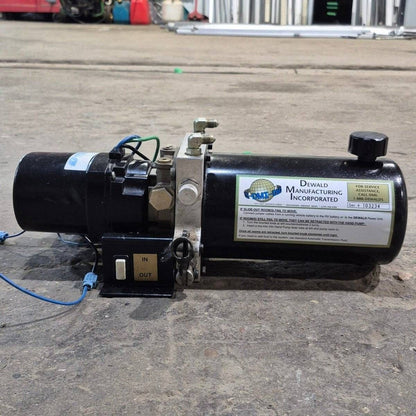 Used Dewald RV Slide Out Hydraulic Pump/ Motor/ Tank Assembly