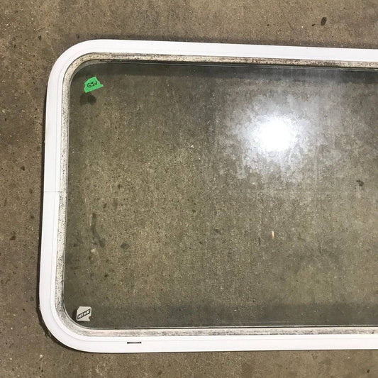 Used White Radius Opening Window - 60.25 X 21.75 X 1.875