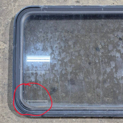 Used Black Radius Emergency Opening Window - 35 1/8 X 21 1/4 X 1 7/8