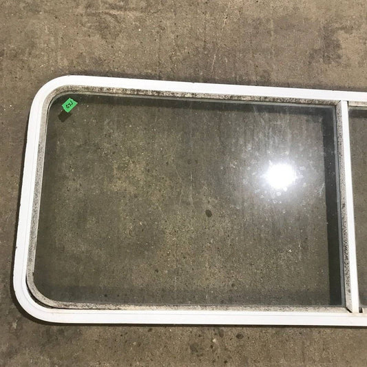 Used White Radius Opening Window - 60.25 X 21.75 X 1.875