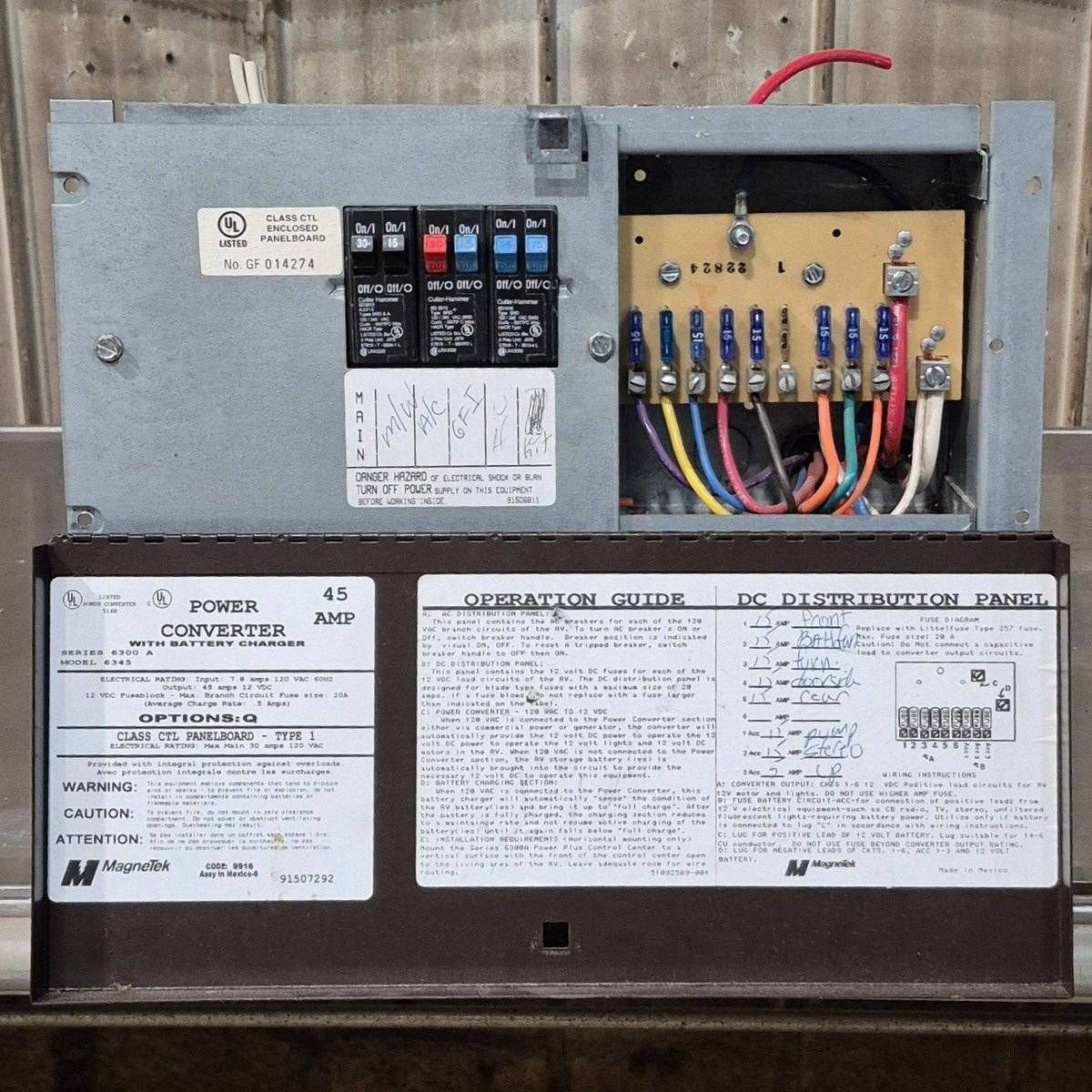 Used 45 AMP Magnetek Converter - Series 6300 A , Model 6345
