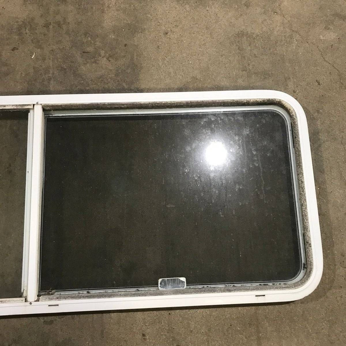 Used White Radius Opening Window - 60.25 X 21.75 X 1.875