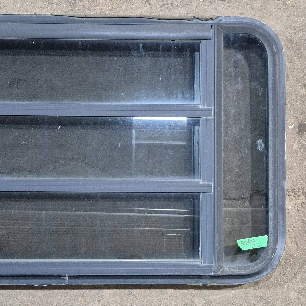Used Black Radius Opening Window - 35 1/8 X 21 1/4 X 1 7/8