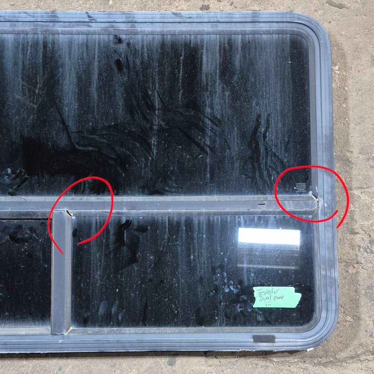 Used Black Radius Opening Window - 48 X 29 1/2 X 1 7/8