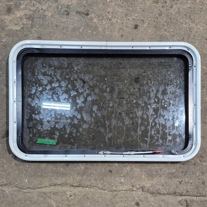 Used Black Radius Emergency Opening Window - 35 1/8 X 21 1/4 X 1 7/8