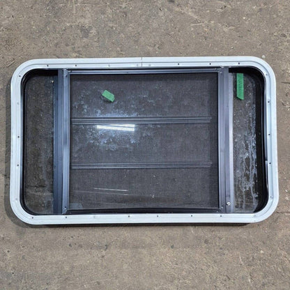 Used Black Radius Opening Window - 35 1/8 X 21 1/4 X 1 7/8