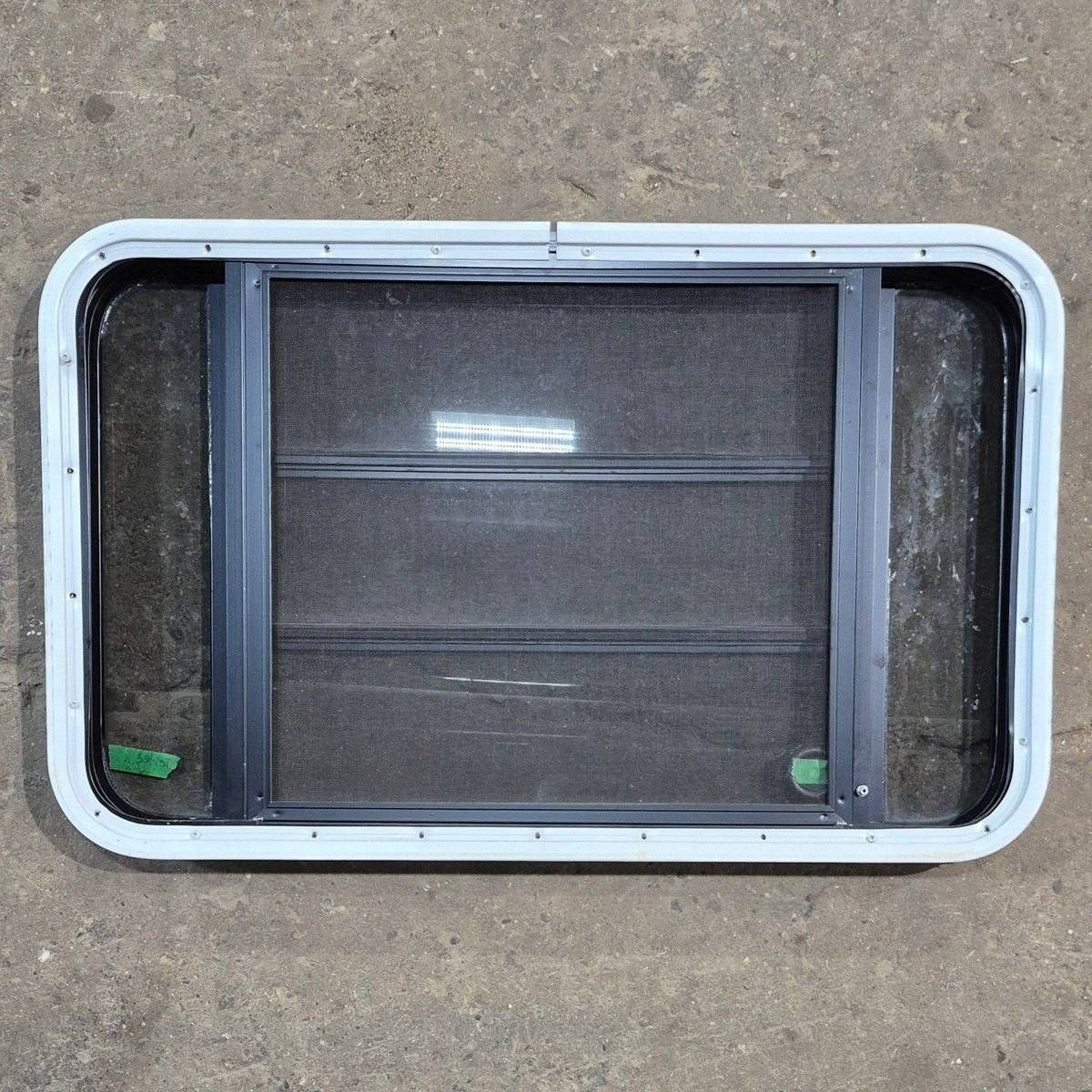 Used Black Radius Opening Window - 35 1/8 X 21 1/4 X 1 7/8