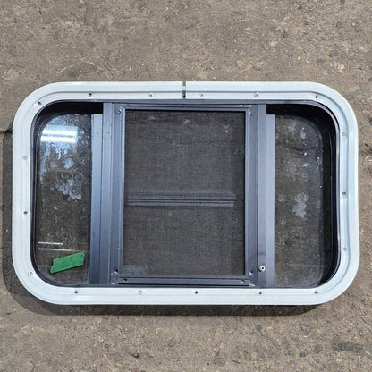 Used Black Radius Opening Window - 23 1/8 X 14 1/2 X 1 7/8