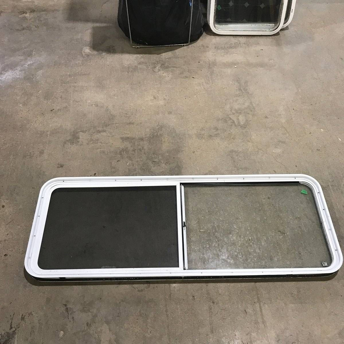 Used White Radius Opening Window - 60.25 X 21.75 X 1.875