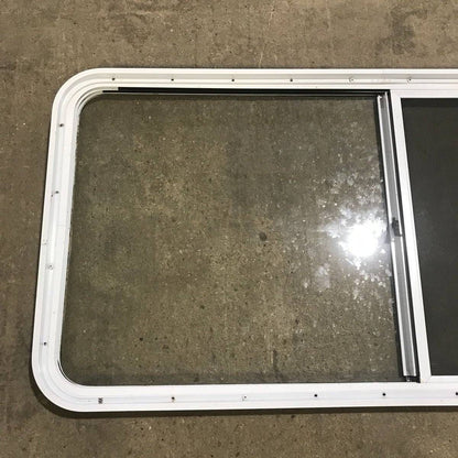 Used White Radius Opening Window - 54.5 X 25.5 X 1.875