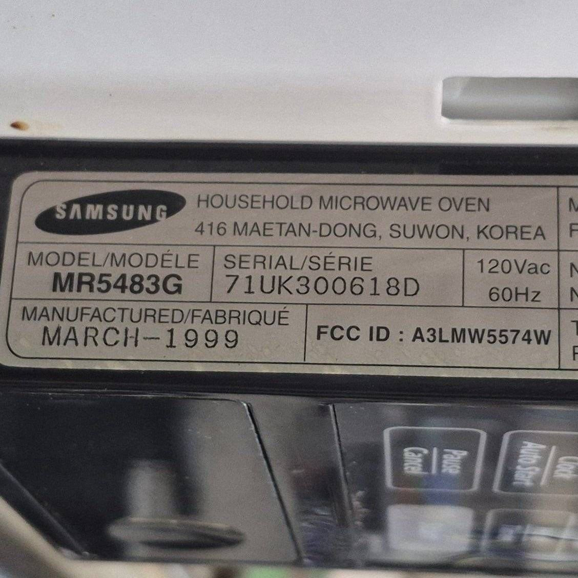 Used Samsung RV Microwave, 20 3/8 x 13 1/4 x 13 1/2 - MR5483G