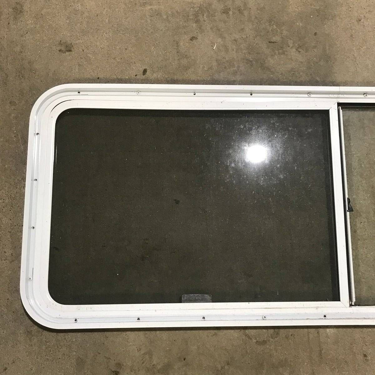 Used White Radius Opening Window - 60.25 X 21.75 X 1.875