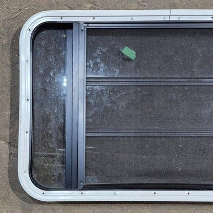 Used Black Radius Opening Window - 35 1/8 X 21 1/4 X 1 7/8