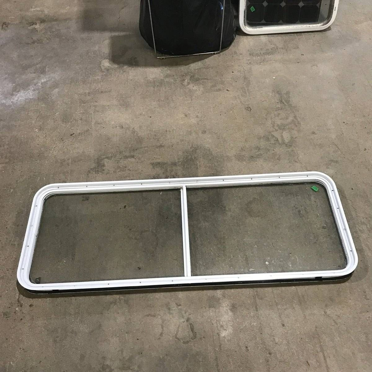Used White Radius Opening Window - 60.25 X 21.75 X 1.875