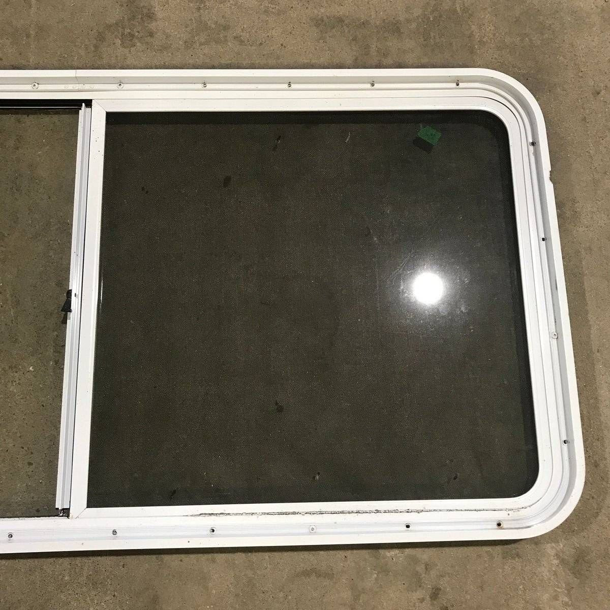 Used White Radius Opening Window - 54.5 X 25.5 X 1.875