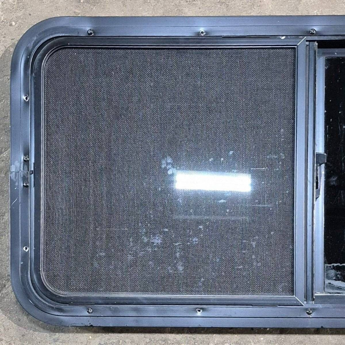 Used Black Radius Opening Window - 36 1/8 X 17 1/2 X 1 7/8