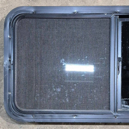 Used Black Radius Opening Window - 36 1/8 X 17 1/2 X 1 7/8
