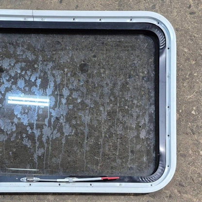 Used Black Radius Emergency Opening Window - 35 1/8 X 21 1/4 X 1 7/8