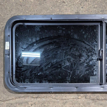 Used Black Radius Opening Window - 47 1/2 X 17 1/2 X 1 7/8