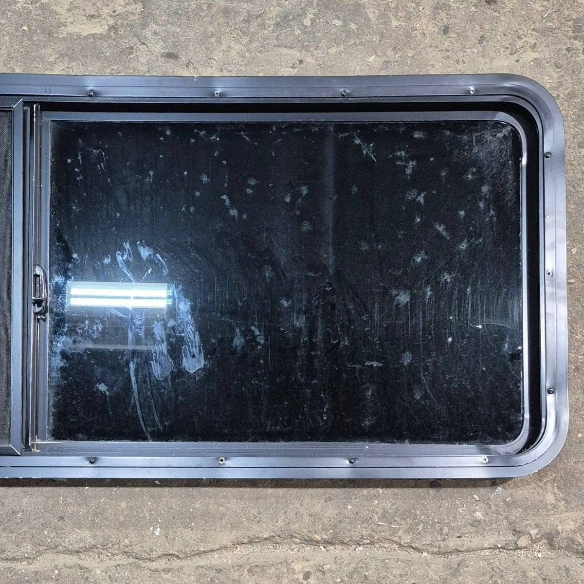 Used Black Radius Opening Window - 60 X 21 1/2 X 1 7/8