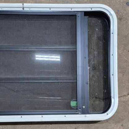 Used Black Radius Opening Window - 35 1/8 X 21 1/4 X 1 7/8