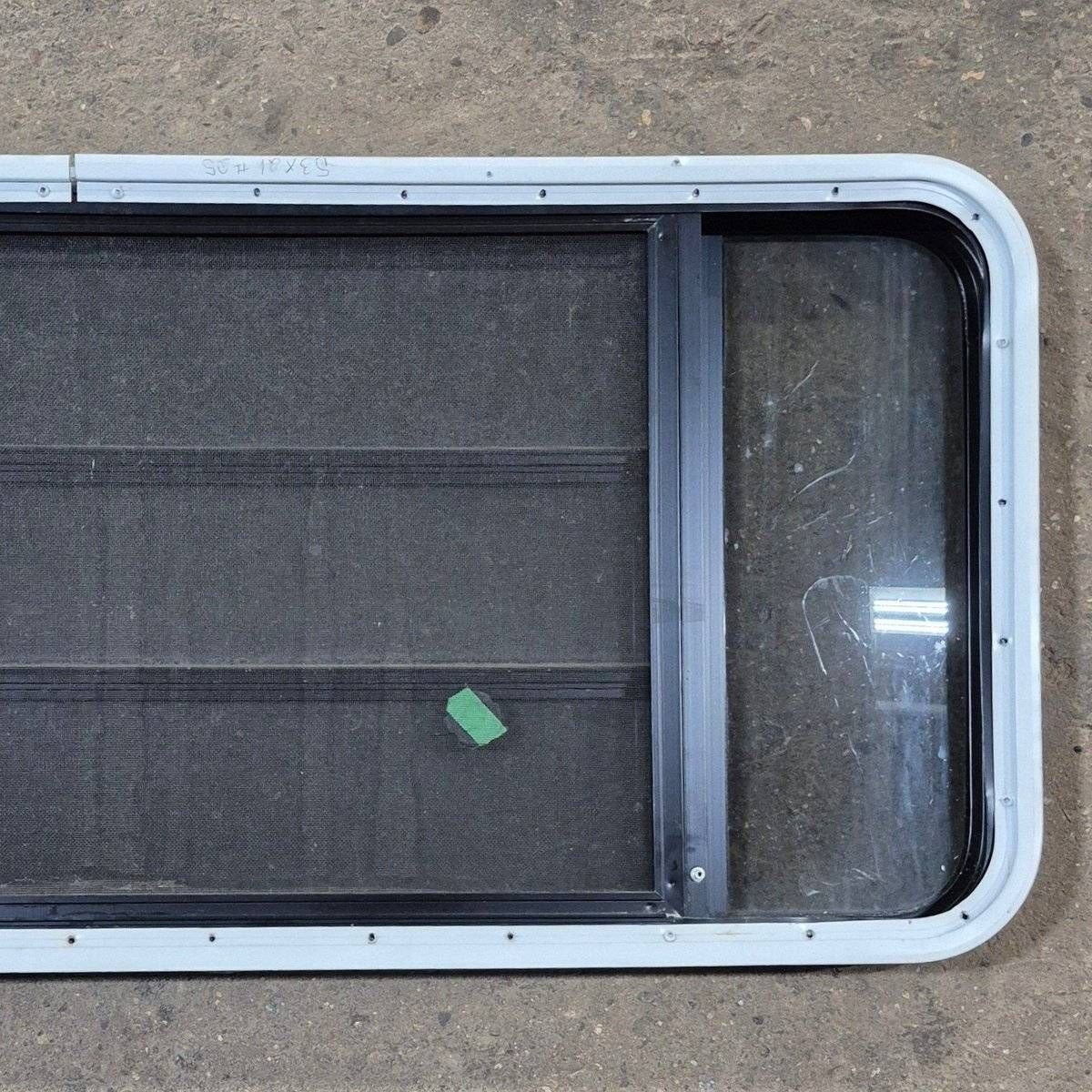 Used Black Radius Opening Window - 53 1/8 X 21 1/4 X 1 7/8