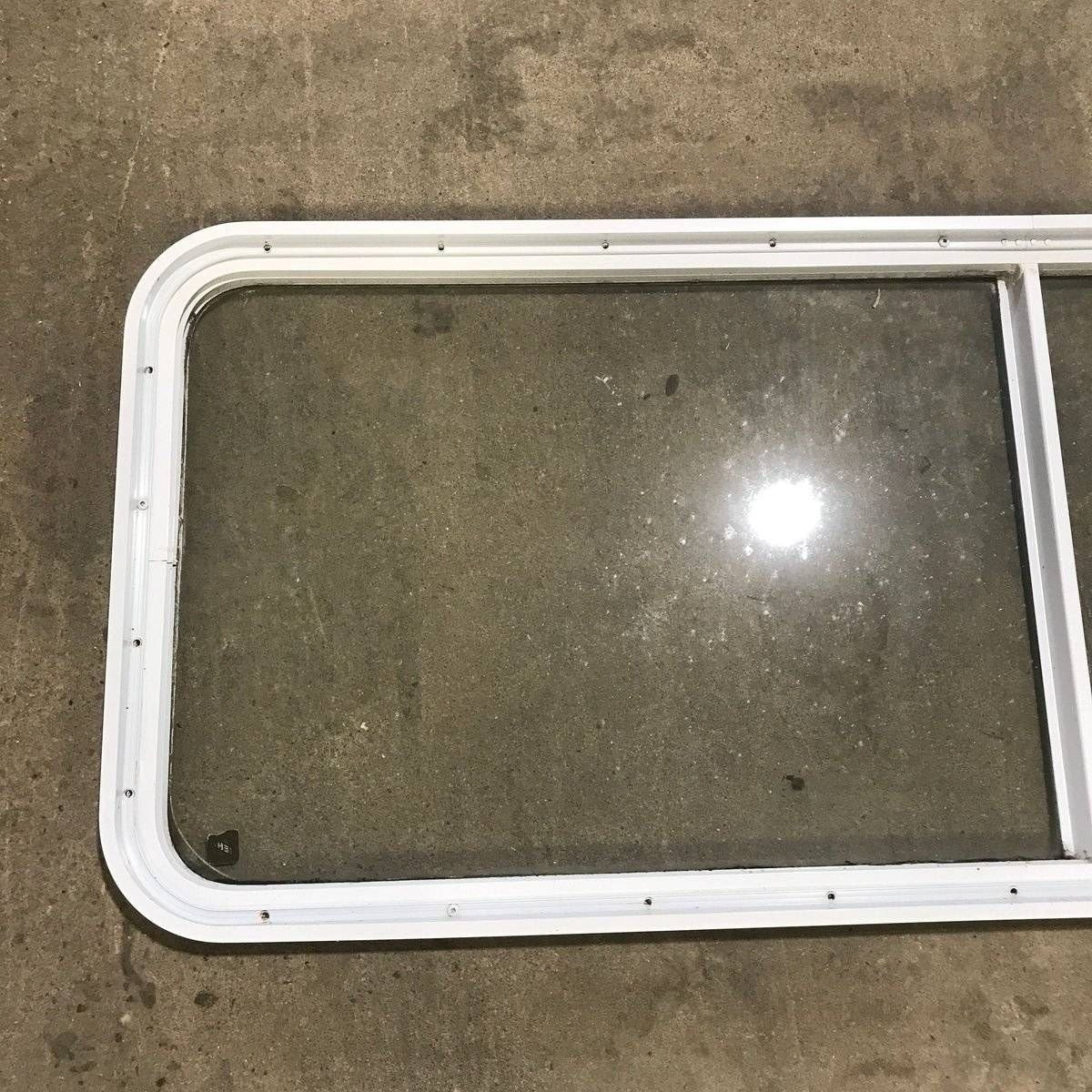 Used White Radius Opening Window - 60.25 X 21.75 X 1.875