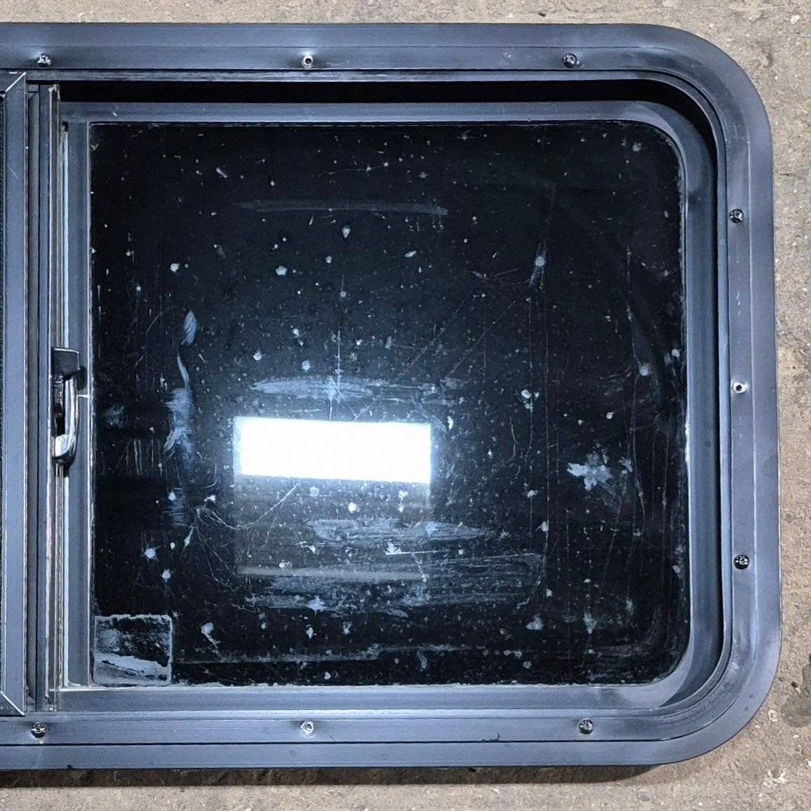 Used Black Radius Opening Window - 36 1/8 X 17 1/2 X 1 7/8