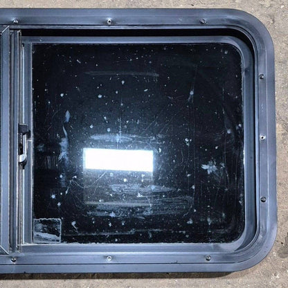 Used Black Radius Opening Window - 36 1/8 X 17 1/2 X 1 7/8