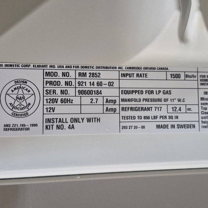 Used Complete Dometic Fridge, 2-Way - RM2852