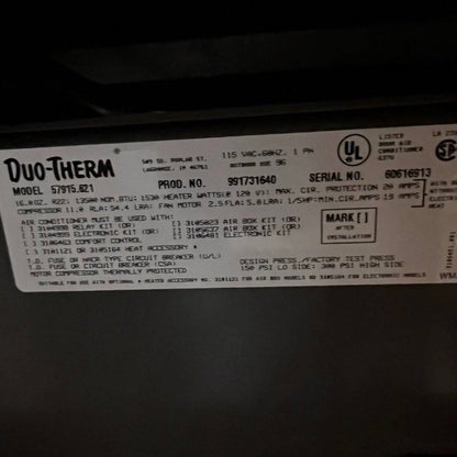 Used Complete Duo-Therm Air Conditioner 57915.621 - 13500  BTU