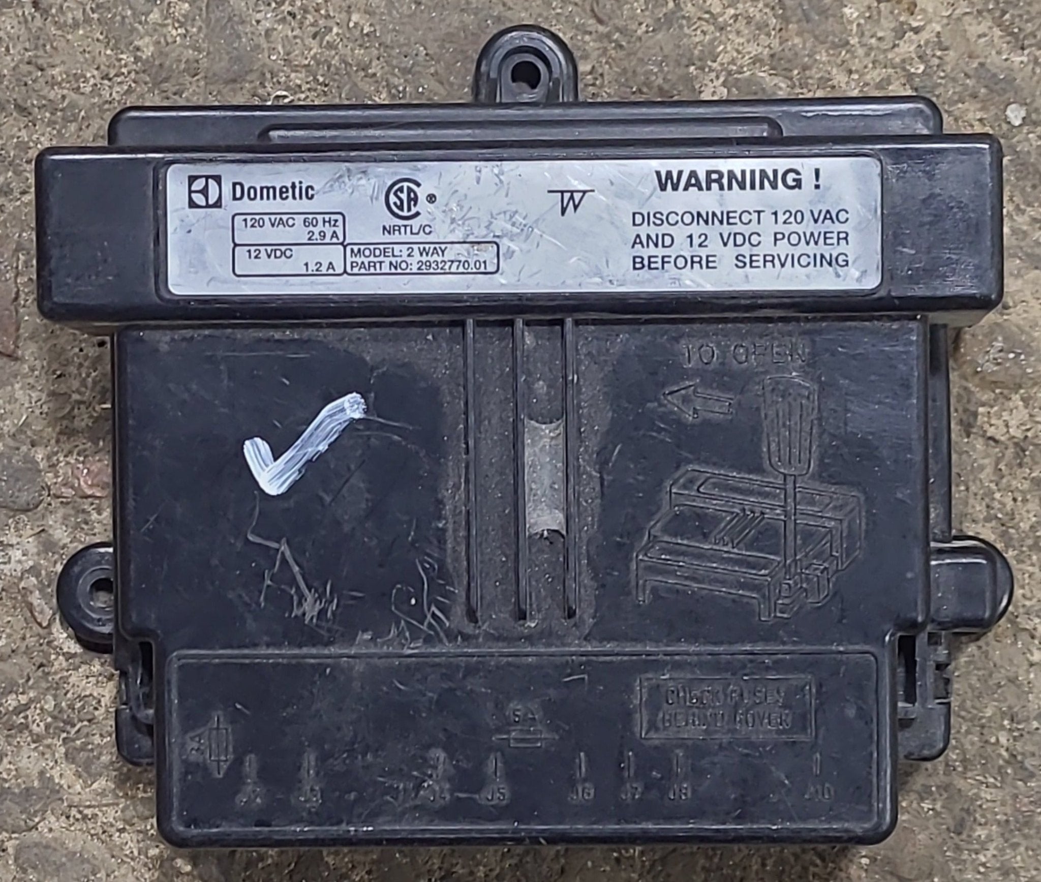 Used Dometic Refrigerator Control Board 2 Way 2932770.01