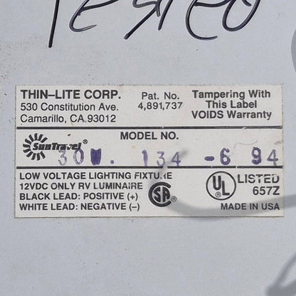 Used Thin-Lite Dual Fluorescent Light Fixture - Model 134