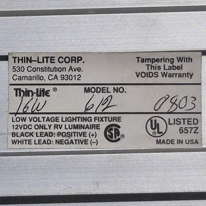 Used Thin-Lite Dual Fluorescent Light Fixture - Model 612