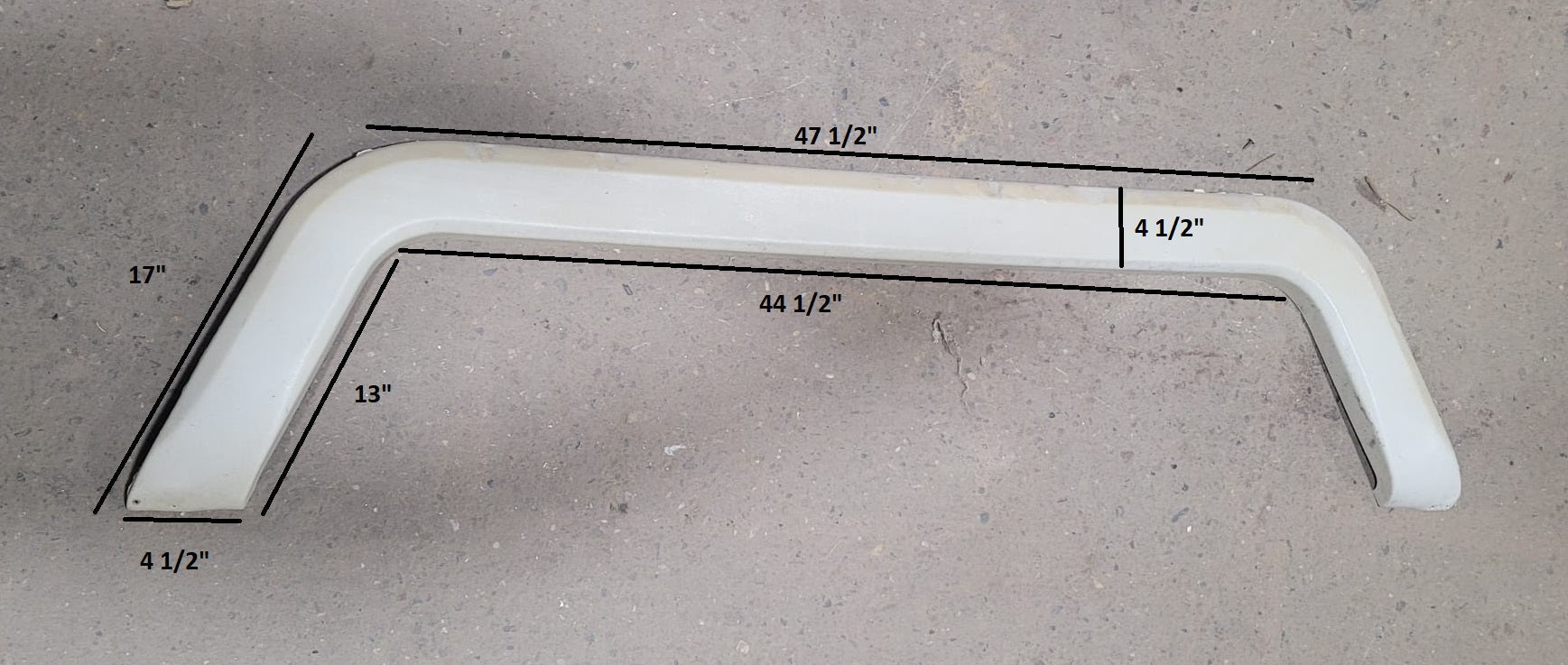 Used Trail-Lite Fender Skirt 47 1/2 X 17