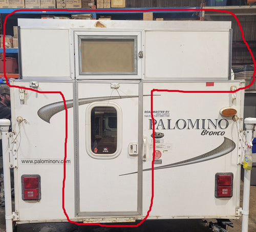 Used Truck Camper Square Entry Door 23 3/4 x 50 1/4