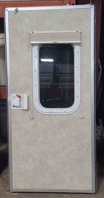 Used Truck Camper Square Entry Door 23 3/4 x 50 1/4