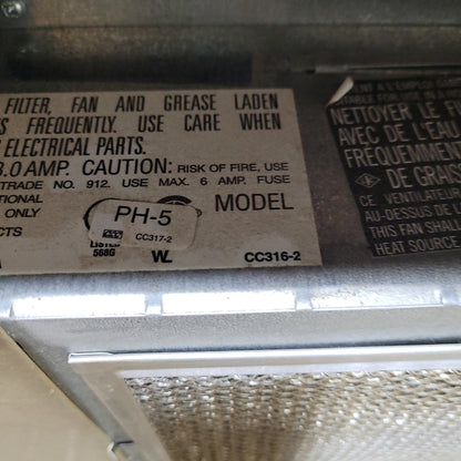 Used Ventline RV Range Hood Fan CC316-2