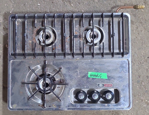 Used Vintage/ Retro 3 Burner RV Cooktop - Underwriters' Laboratories of Canada (ULC) 46-37