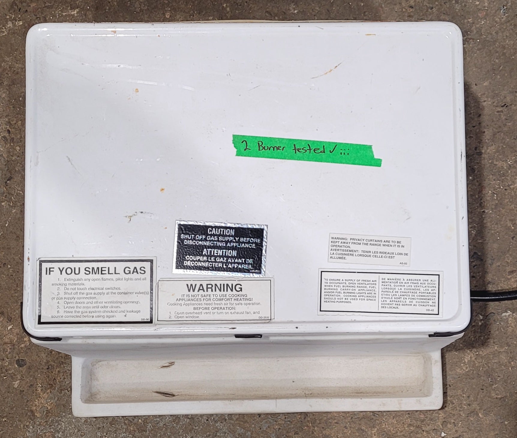 Used Vitco 2 Burner RV Cooktop - 12-100