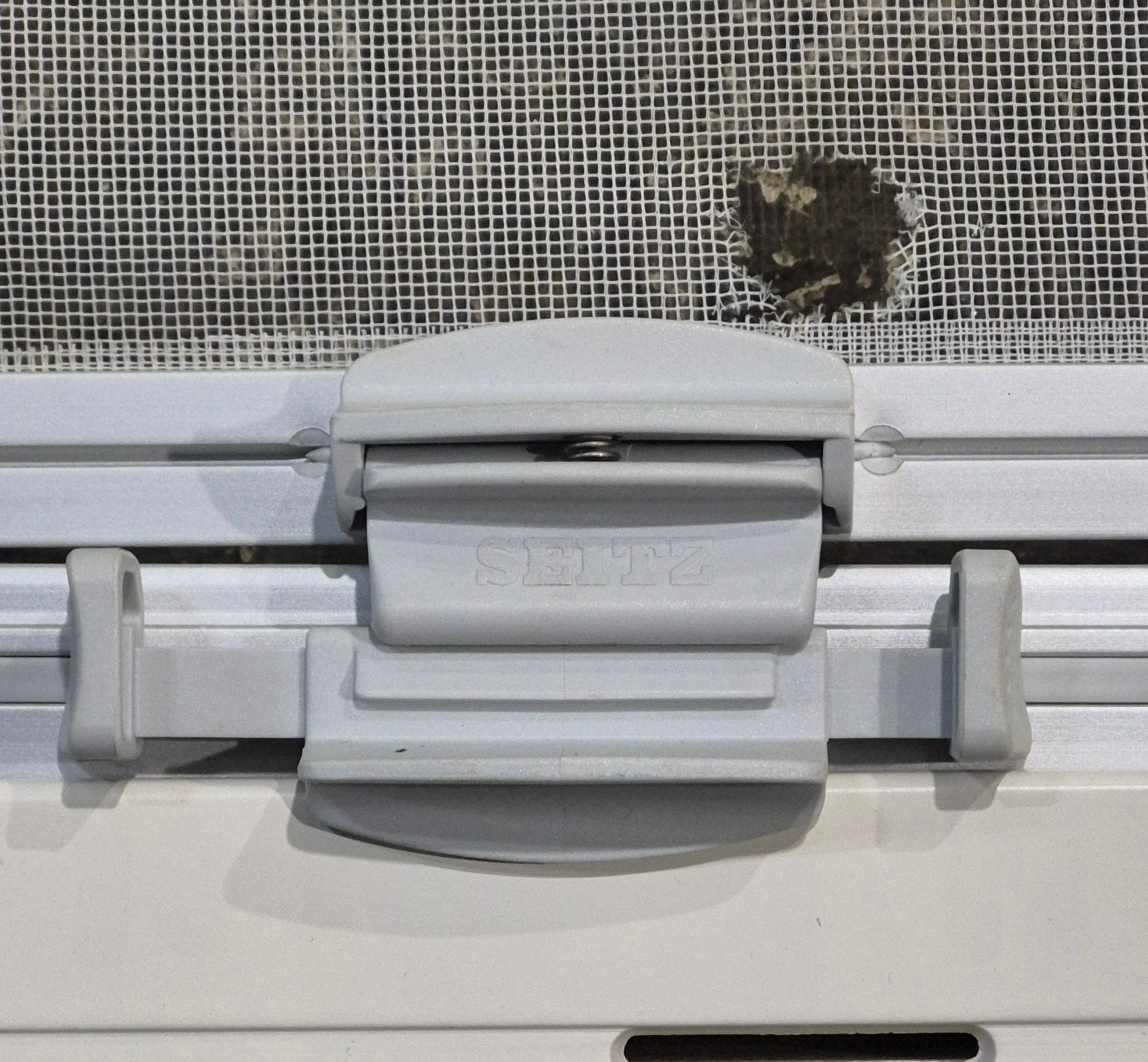 Used White Radius Emergency Opening Window : 18 7/8 W x 16 7/8 H x 1 D