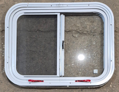 Used White Radius Emergency Opening Window : 25 1/2 W x 19 1/2 H x 1 1/4 D