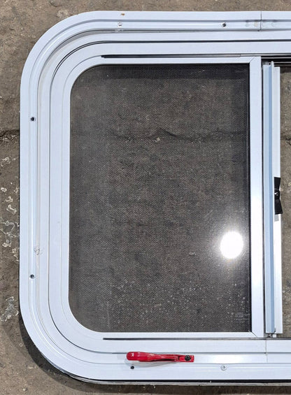 Used White Radius Emergency Opening Window : 25 1/2 W x 19 1/2 H x 1 1/4 D