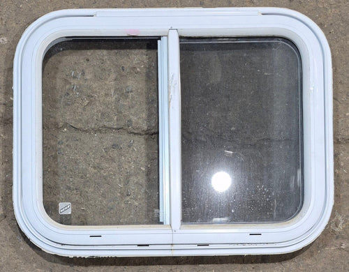 Used White Radius Emergency Opening Window : 25 1/2 W x 19 1/2 H x 1 1/4 D
