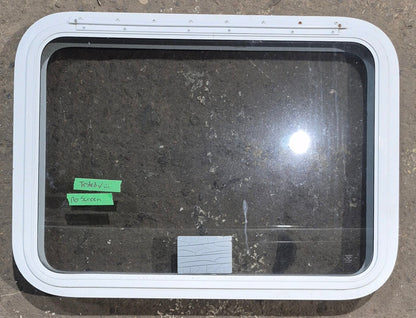 Used White Radius Emergency Opening Window : 29 1/4 W x 21 1/4 H x 1 3/4 D