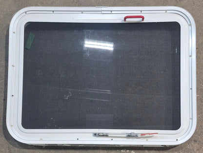 Used White Radius Emergency Opening Window : 29 1/4 W x 21 1/4 H x 1 7/8 D