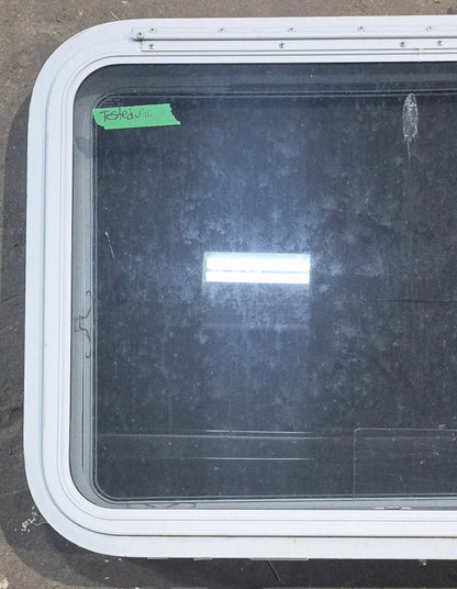 Used White Radius Emergency Opening Window : 29 1/4 W x 21 1/4 H x 1 7/8 D