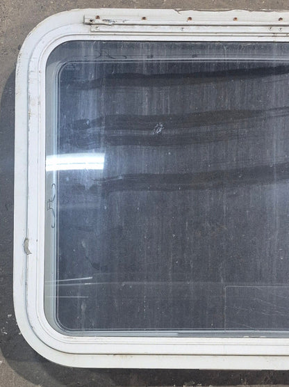 Used White Radius Emergency Opening Window : 29 1/4 W x 21 1/4 H x 1 7/8 D