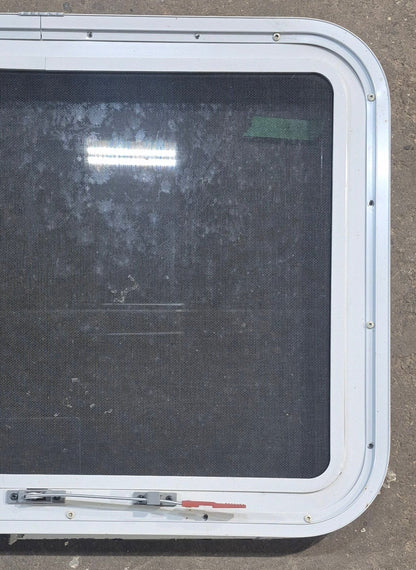 Used White Radius Emergency Opening Window : 29 1/4 W x 21 1/4 H x 1 7/8 D